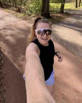 Fenna aan het hardlopen